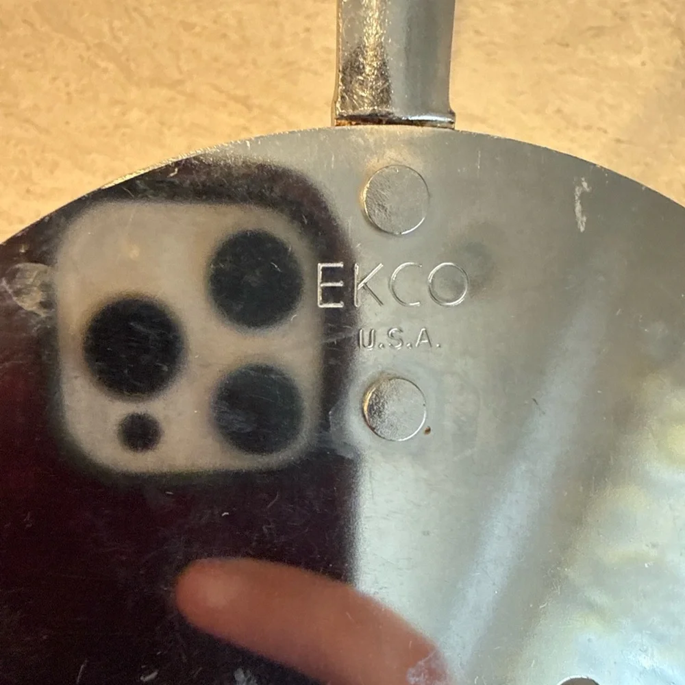 Vintage Ekco Slotted Turner Spatula black handle 11”